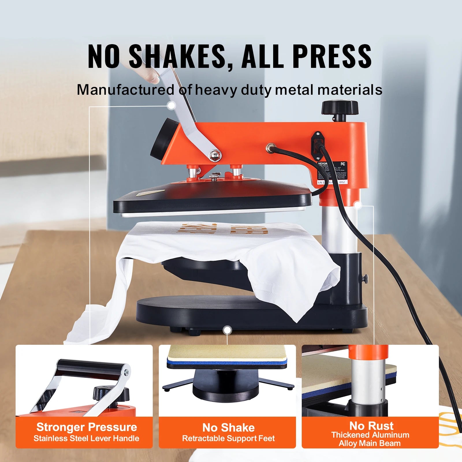 12x15 Heat Press Machine 5-in-1 Swing Away Sublimation Kit