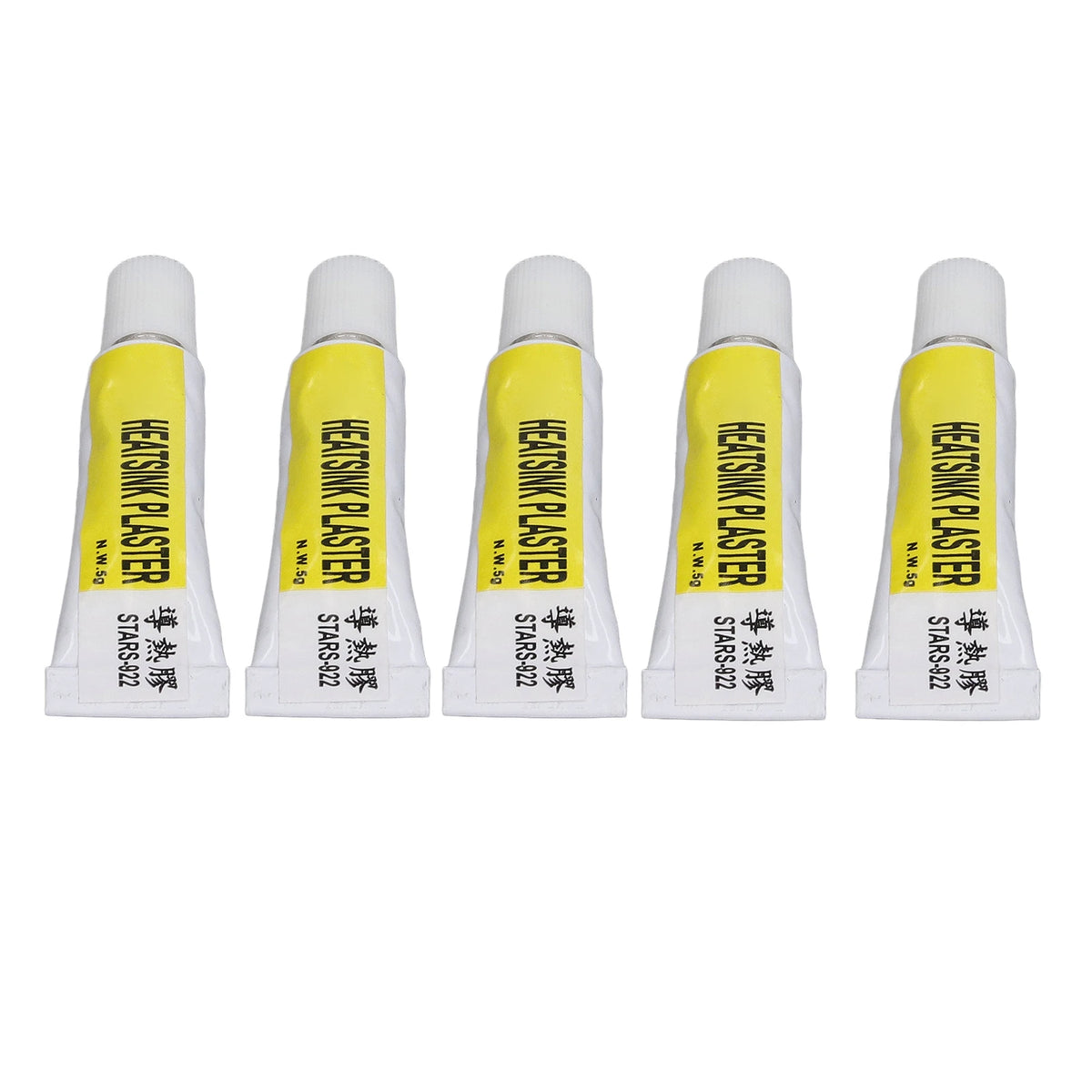 Five 5 g Tubes of Thermal Silicone Adhesive