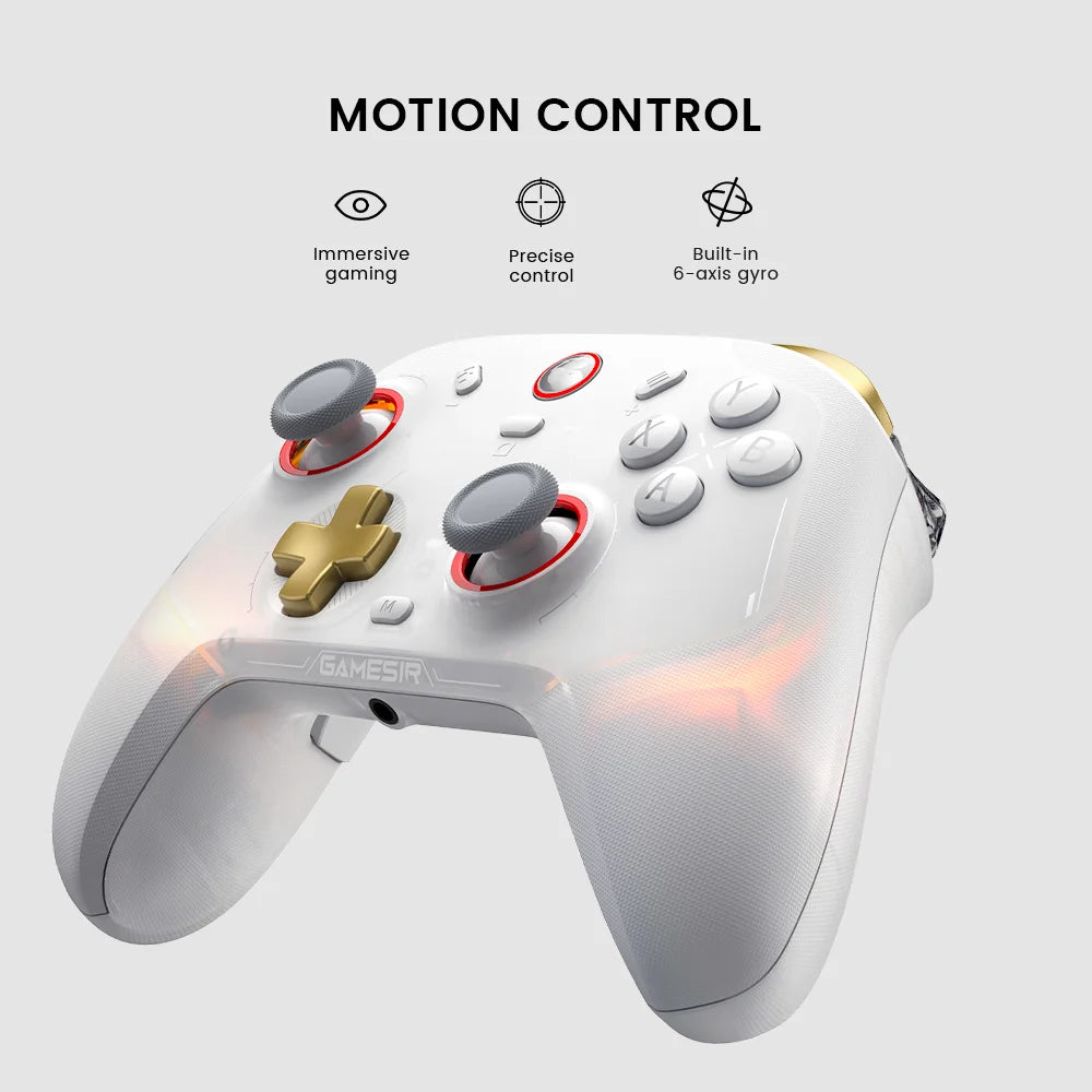 GameSir Cyclone 2 Bezdrátový Pro ovladač Bluetooth hernípad s nabíjecí stanicí Hall Effect joysticky pro Nintendo Switch, iPhone, Android & PC