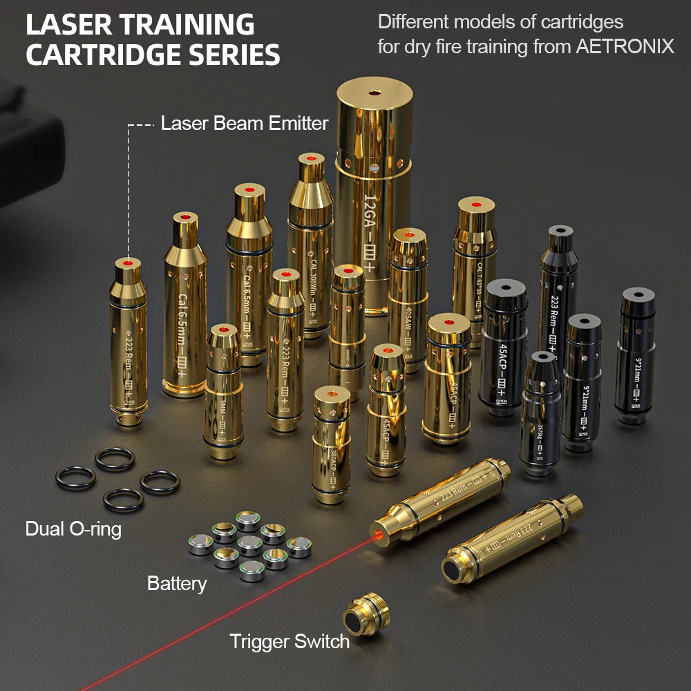 9mm Laser Training Cartridge for Dry Fire Pistol Practice