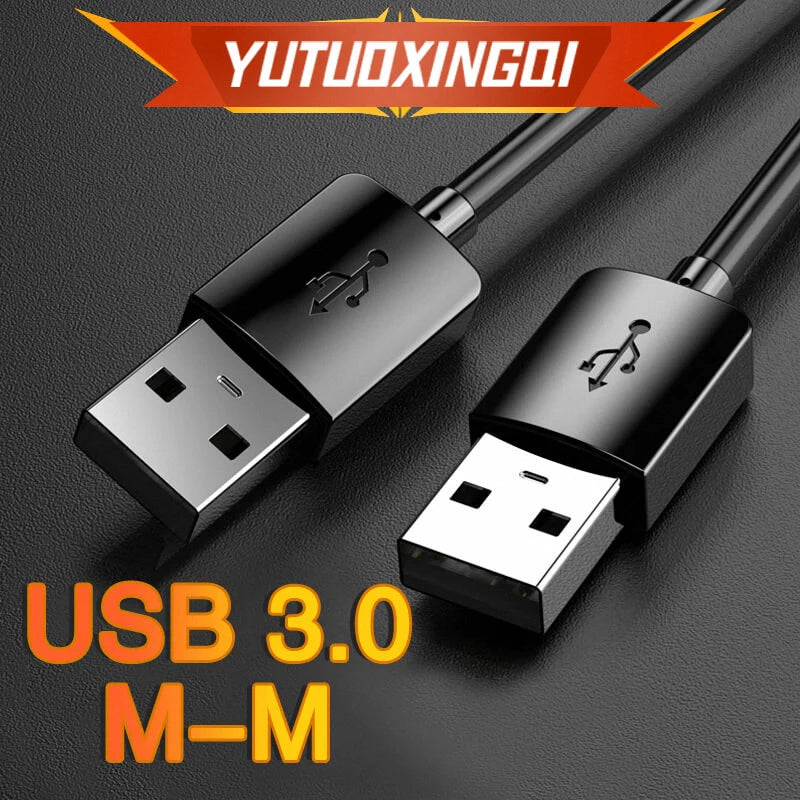 USB-A 3.0 Male to Male Data Cable, Dual-Head