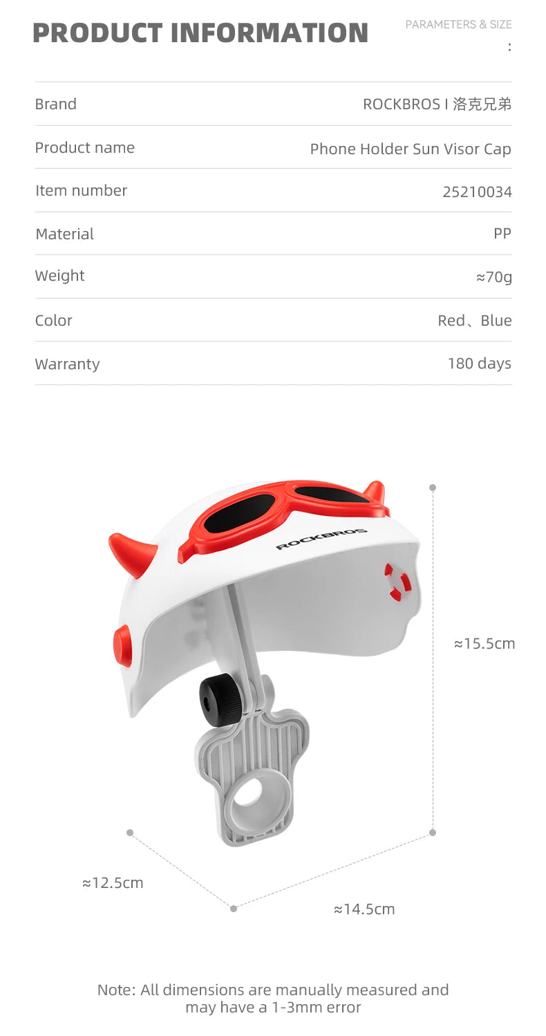 Bike Phone Holder with Rainproof Sun Shade Umbrella Mount