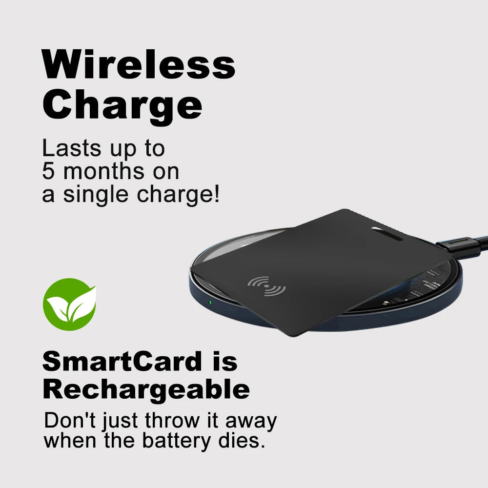 Wallet Tracking  Card Ultra-thin GPS Location Smart Anti-loss Tag for Smart Phone Find My Bluetooth Device Wireless Charging 