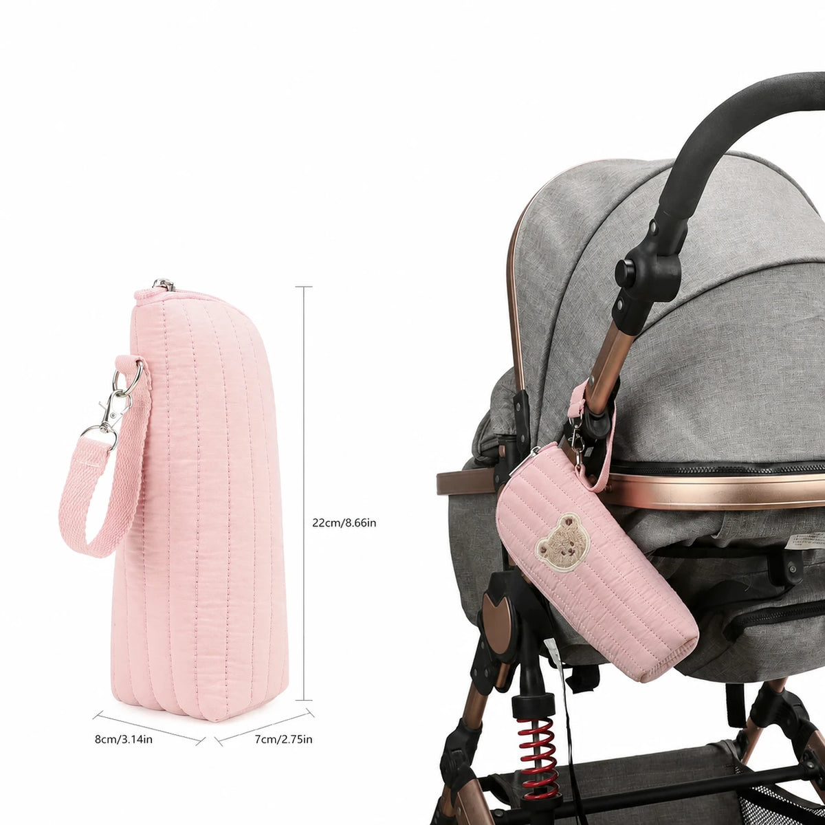 Insulated Bottle Carry Bag with Zip Closure