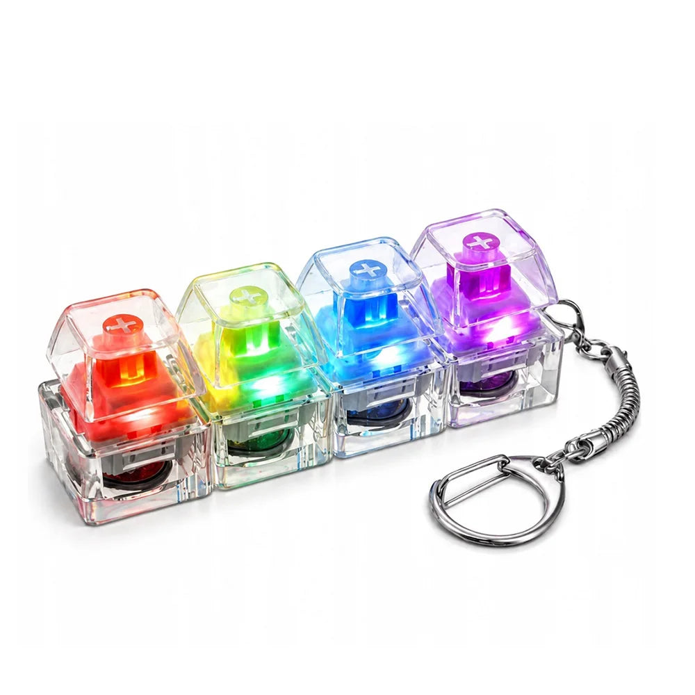 Νέο LED Φως Up Keyboard Keychain Διασχιστικά Παιχνίδια 4 Κλειδιά Κουμπιά Πληκτρολογίου Παιχνίδι Ανησυχίας Καρύκευμα Παζλ Ταχύτατη Αποστολή