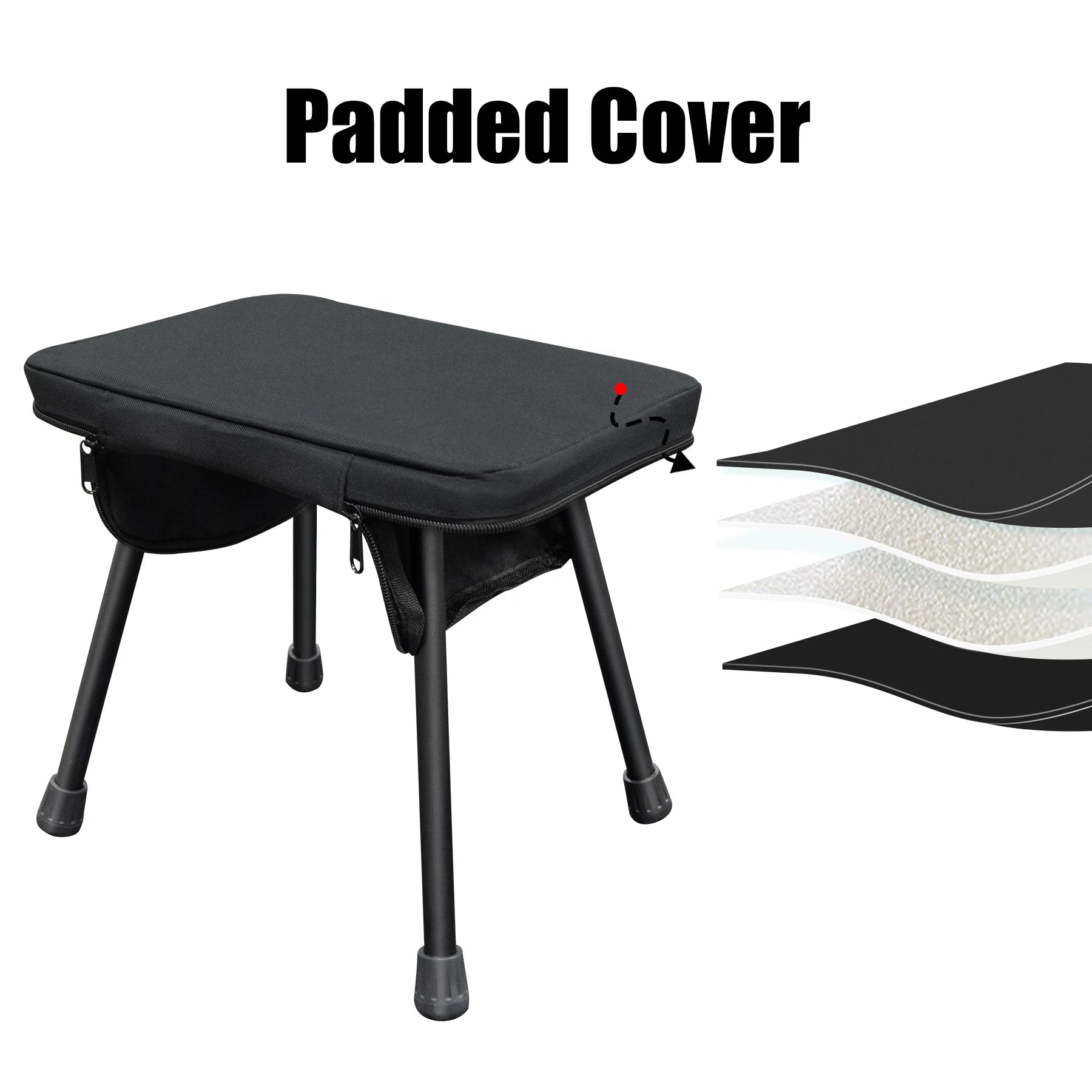 Camping Folding Stool with Aluminum Frame and Carrying Bag