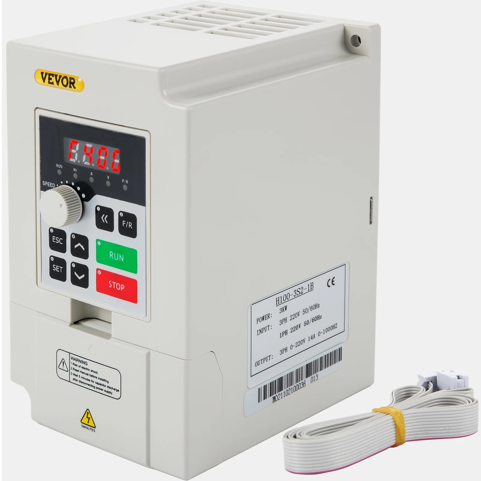 Variable Frequency Drive 2.2–7.5KW VFD Inverter CNC Motor Controller 110V/220V