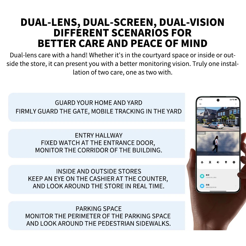 Xiaomi venkovní CW500 bezpečnostní systém s duální kamerou