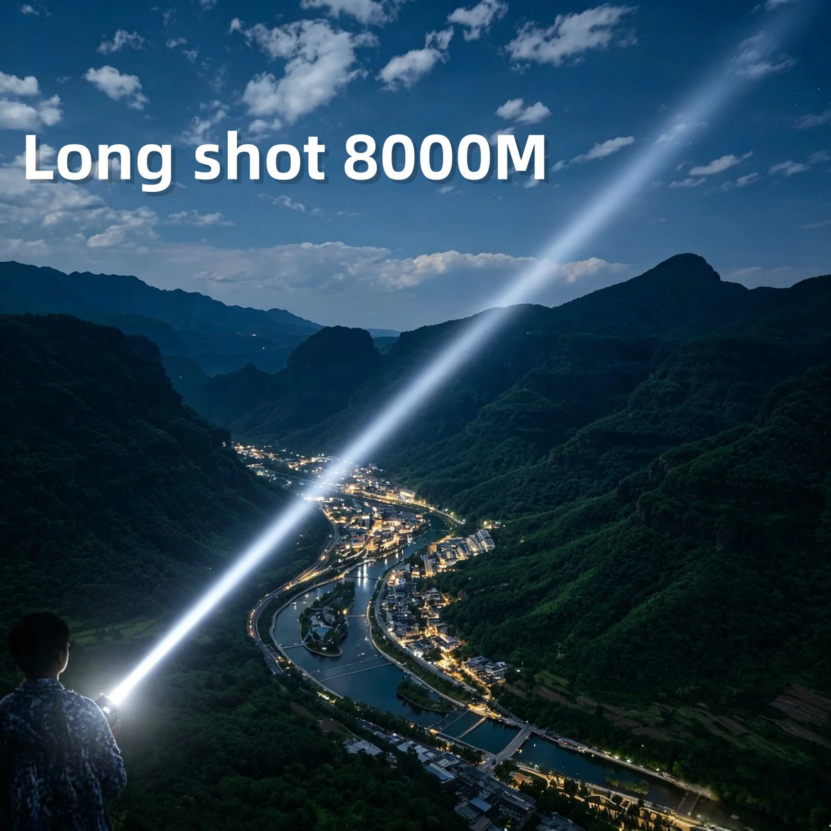 Rechargeable Zoom LED Torch, Large or Small COB Option