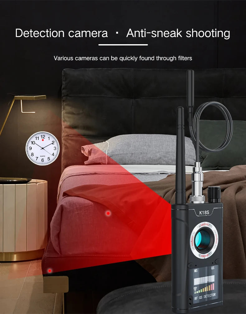 Hidden Camera Detector Anti Spy Gadget Professional Hunter Wireless Signal Car GPS Infrared Search Wiretapping Bug Mini Devices 