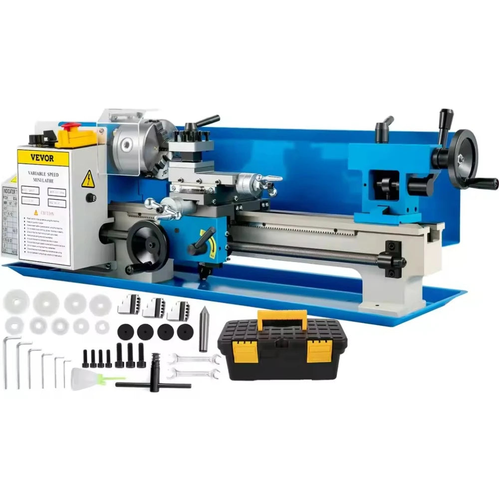 7x14 Inch Mini Metal Lathe 550W Variable Speed 50–2500 RPM