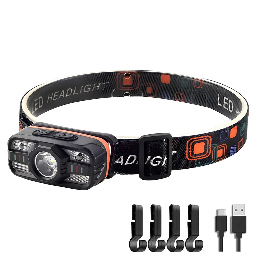 Pece de cap USB reîncărcabilă cu LED