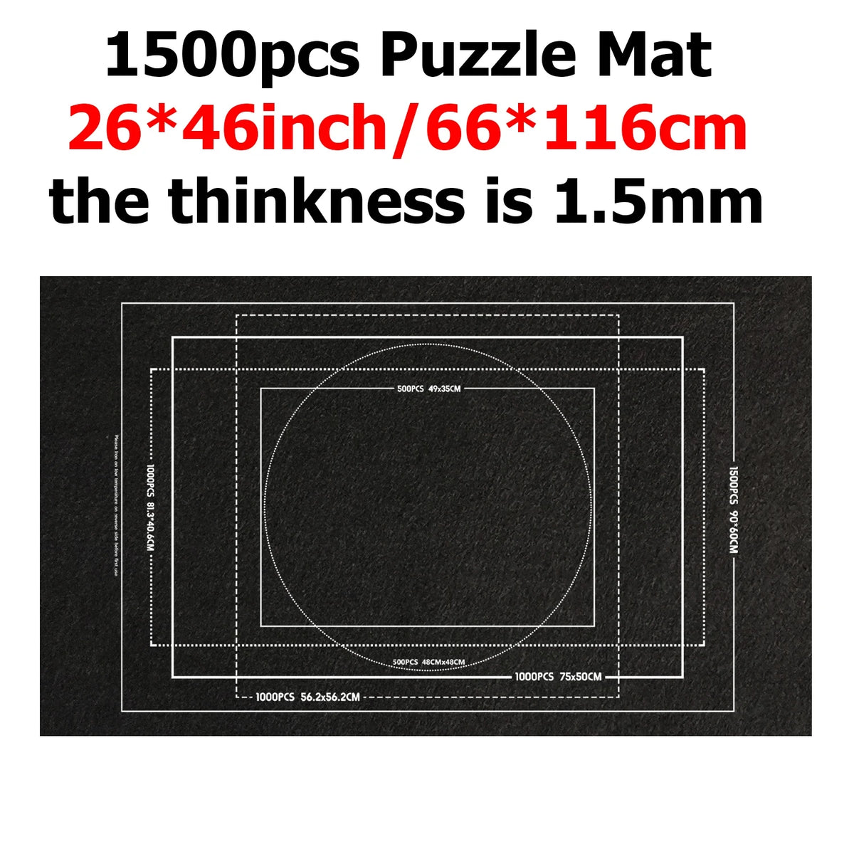 Covor pliant pentru puzzle-uri – Mărime și opțiuni de culoare