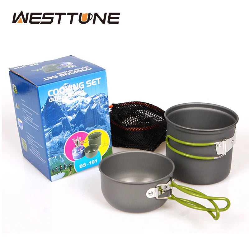 Camping Pot with Non-Stick Surface and Foldable Handle