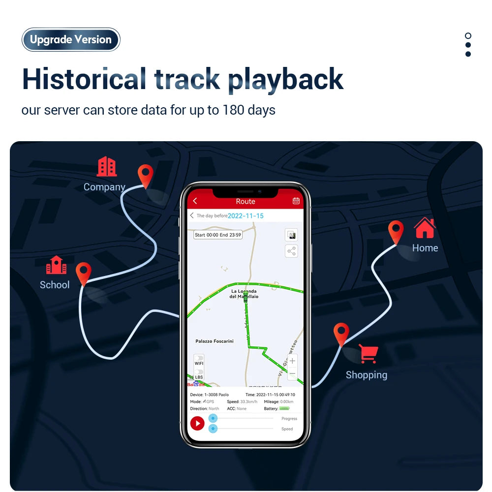 MiCODUS Auto GPS-tracker 4G MV930G 9-95V Brandstof-relay uitschakelen GPS-tracker Motorcycle trillingssensitief ACC Aan/Uit meldingen