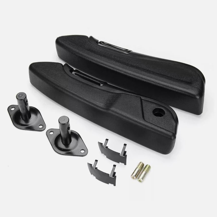 Universal Adjustable Car Seat Armrest Pair Kit PU Leather Arm Rest Fit Truck RV Van Boat Auto Interior Accessories