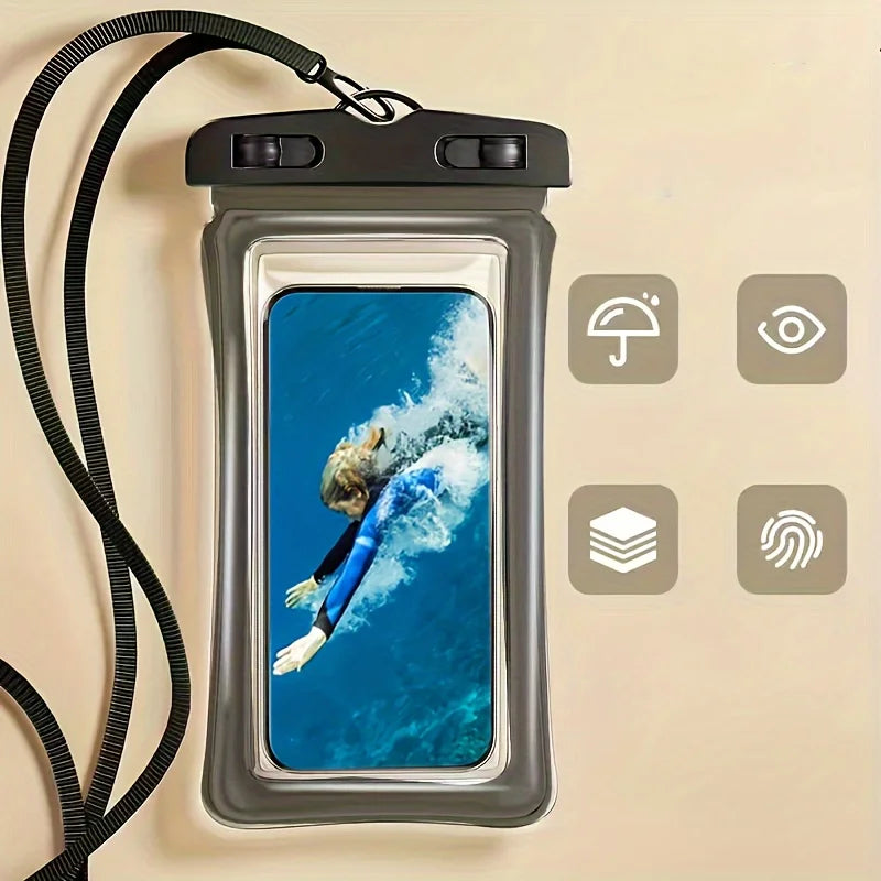Pochette transparente pour téléphone avec cordon de cou