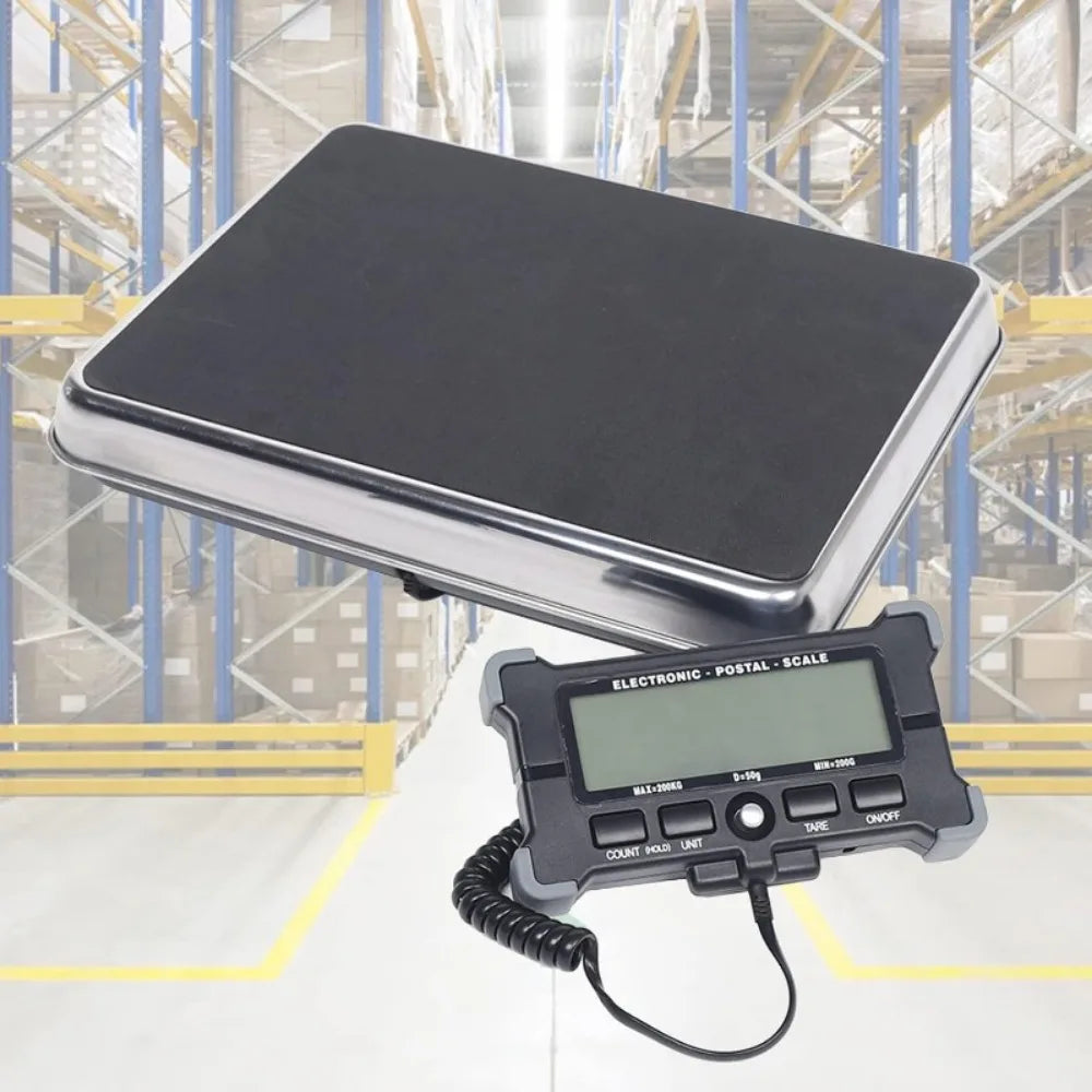 440lb Digital Shipping Scale with Stainless Steel Platform