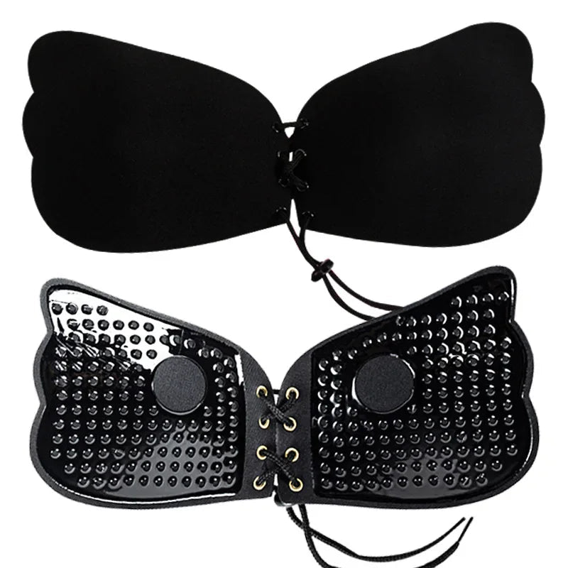 Women Sexy Invisible Strapless Adhesive Stick Bra Strapless Push Up Bras Backless Lingerie Seamless Silicone Bralette Underwear 