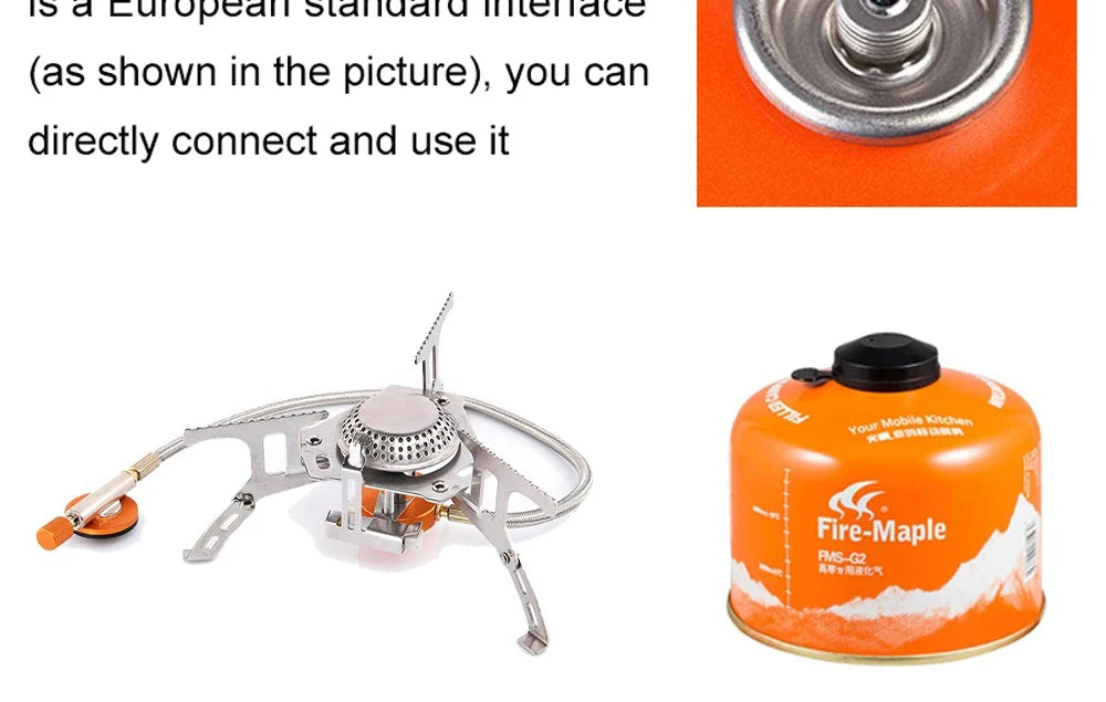 Folding Camping Gas Stove with Adapter