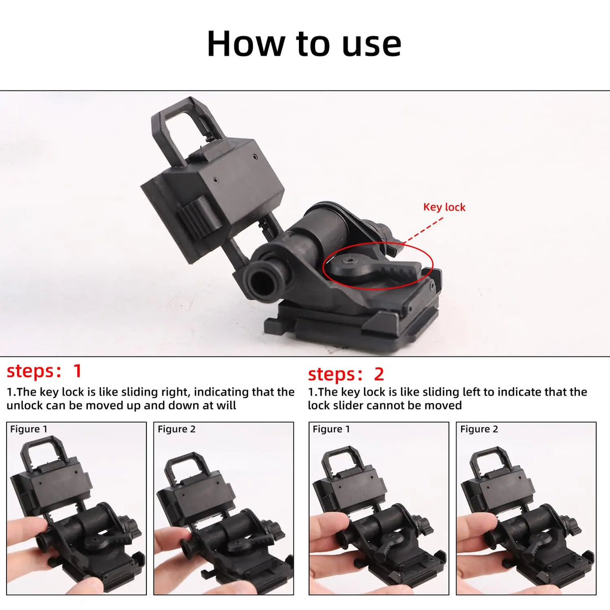BOOIU Metal/Nylon L4G24 NVG Helmet Mount Holder for PVS15/18 GPNVG18 Goggle Night Vision Stent Outdoor Tactical Helmet Bracket
