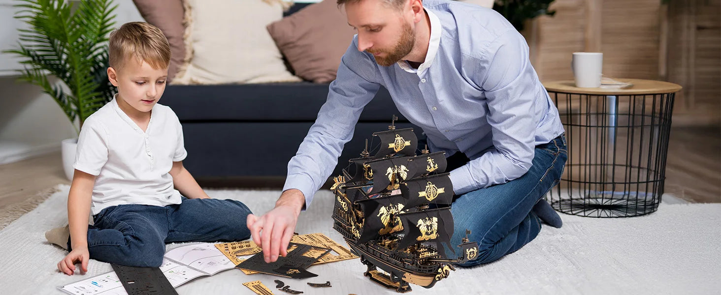 Robotime Rokr Ξύλινο Σετ Μοντέλου Πλοίου – Το Μπαρκάκι Θαλασσοχελώνα