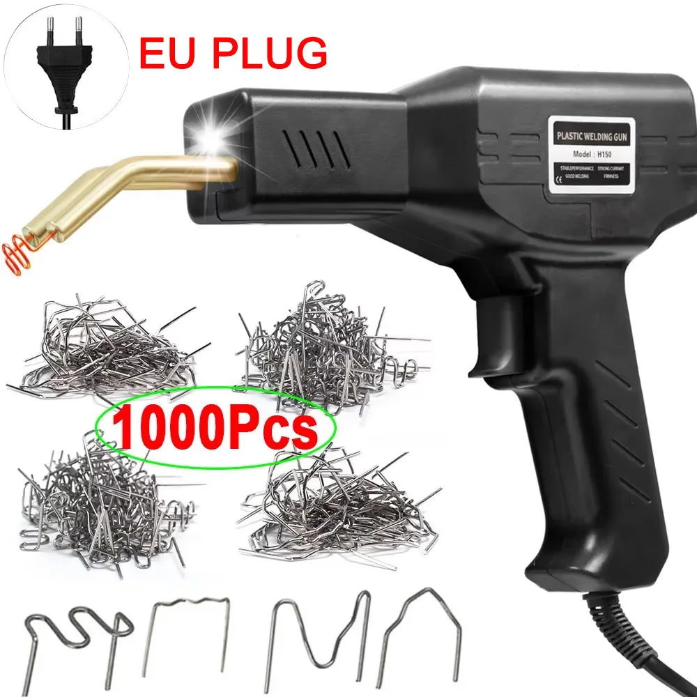 Plastic Welder Gun Welding Machine with Soldering Iron for PVC/Plastic Staple Repair, Car Bumper Repair Tools 