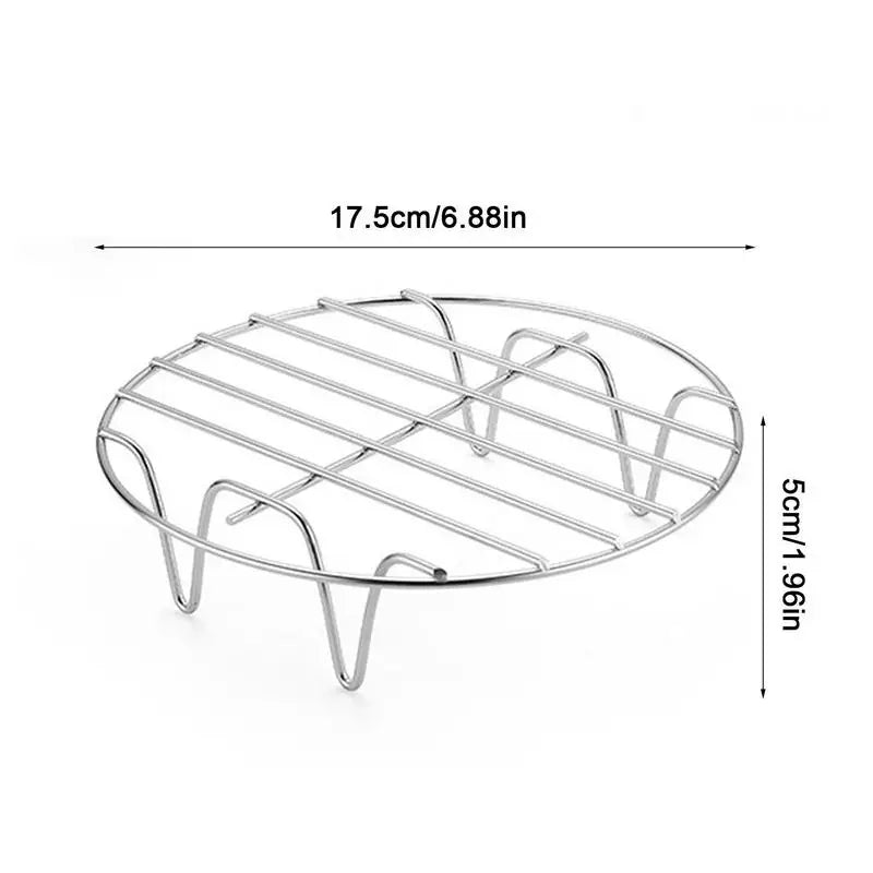 Round Stainless Steel Rack for Air Fryer, Oven and Pot