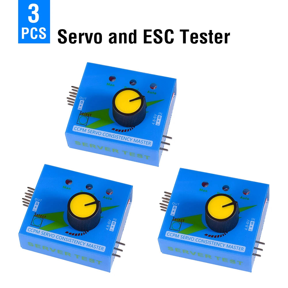 3-kanals RC-servosjekker og ESC-tester