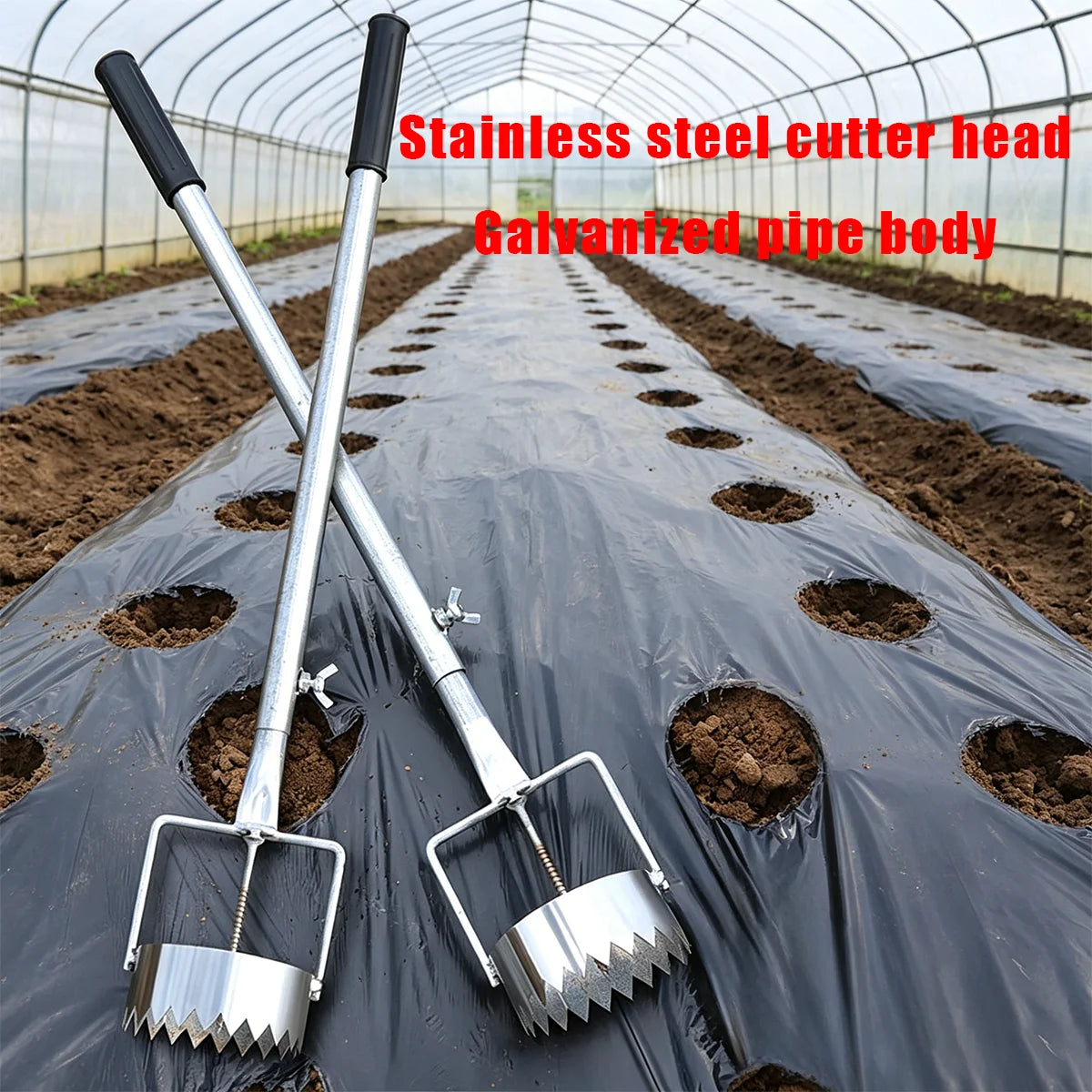 Perforateur de film plastique poinçon télescopique outils de jardin et de plantation outils horticoles adaptés au plantation agricole