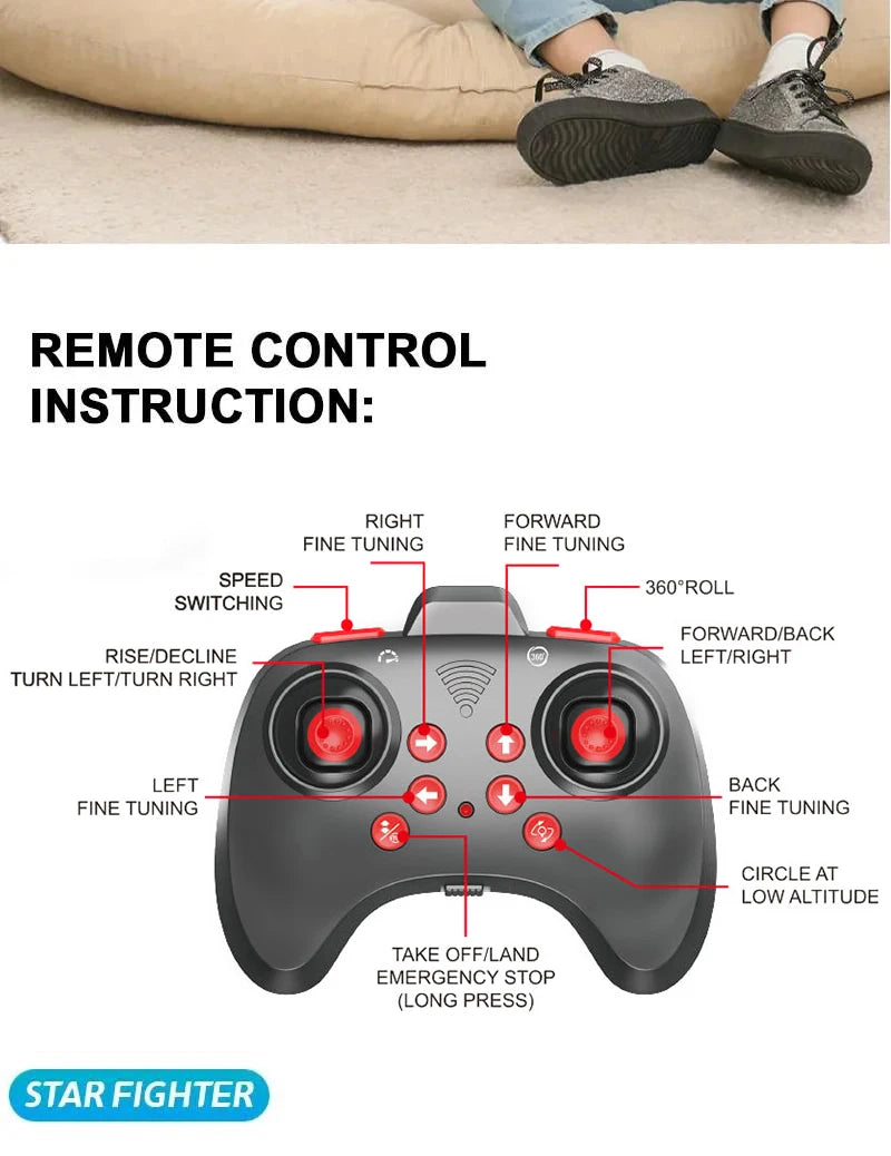 Glider Flying Helicopter RC Hobby Jet Plane 2.4G Stunt Remote Control Foam Fighter Airplane Toy With Light 