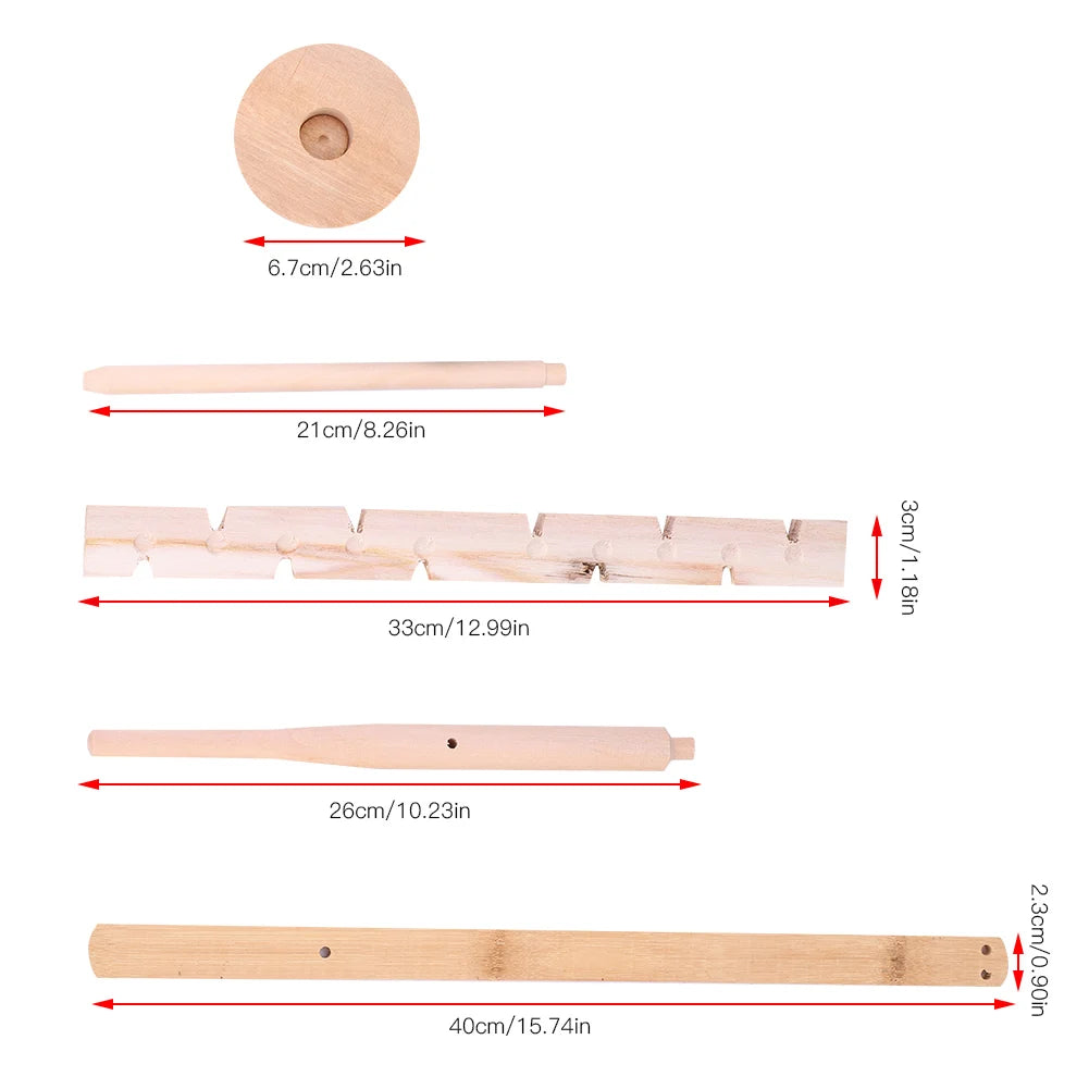 Wooden Bow-Drill Fire-Making Practice Set