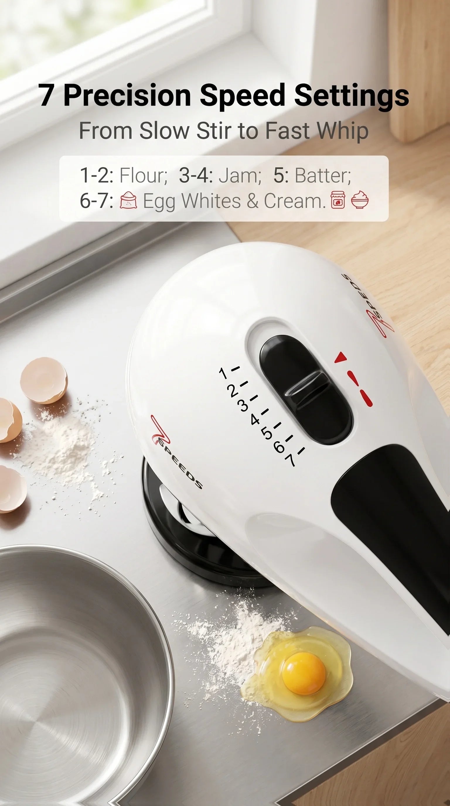 Electric Handheld Egg Beater Mixer