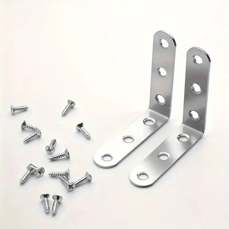 10 Sets hochbelastbare L-förmige Winkelverbinder (70 Stück) - 90° Eckverbinder