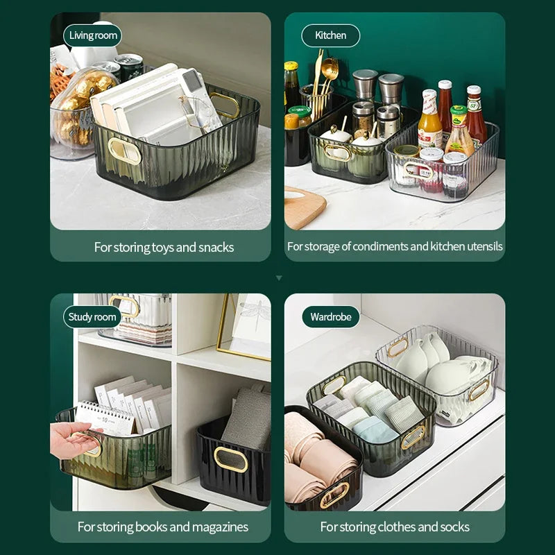 Stackable Rectangular Makeup and Bathroom Storage Organiser