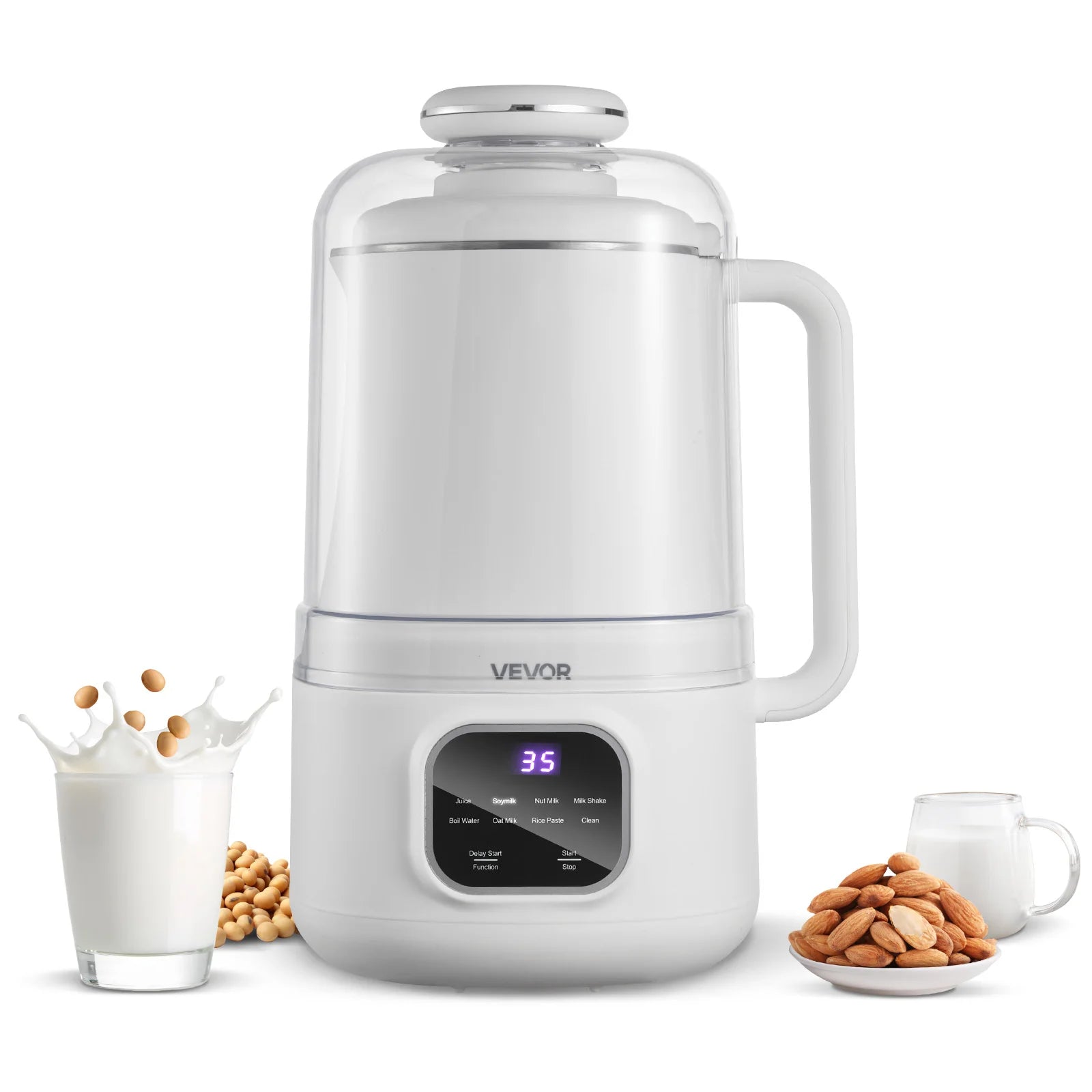 8-in-1 Notenmelkmaker 34oz met Timer en Zelfreinigingsfunctie