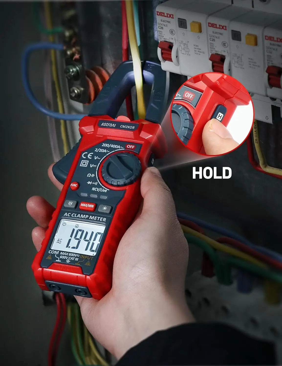 Digital Clamp Meter Multimeter with NCV and Live Wire Test