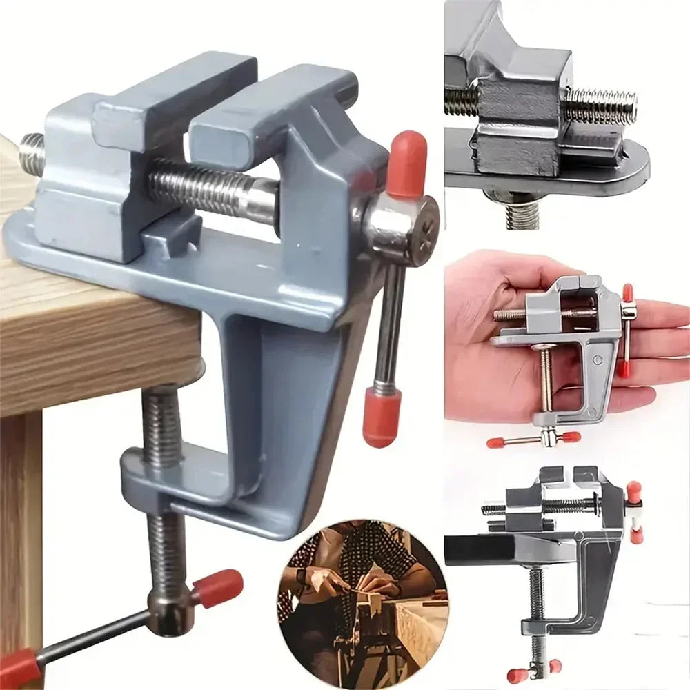 Mini tornillo de banco con abrazadera para manualidades y trabajos de ocio