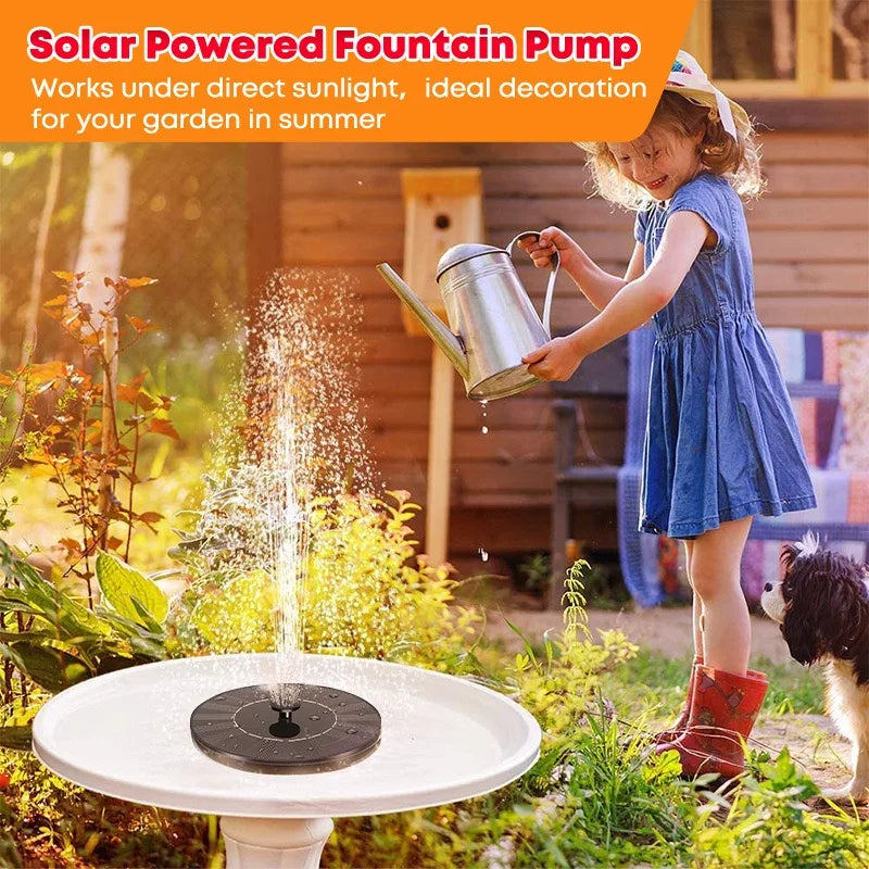 New Mini Solar Water Fountain Pool Pond Waterfall Fountain Garden Supplies Decoration Outdoor Solar Powered Fountain Bird Baths 