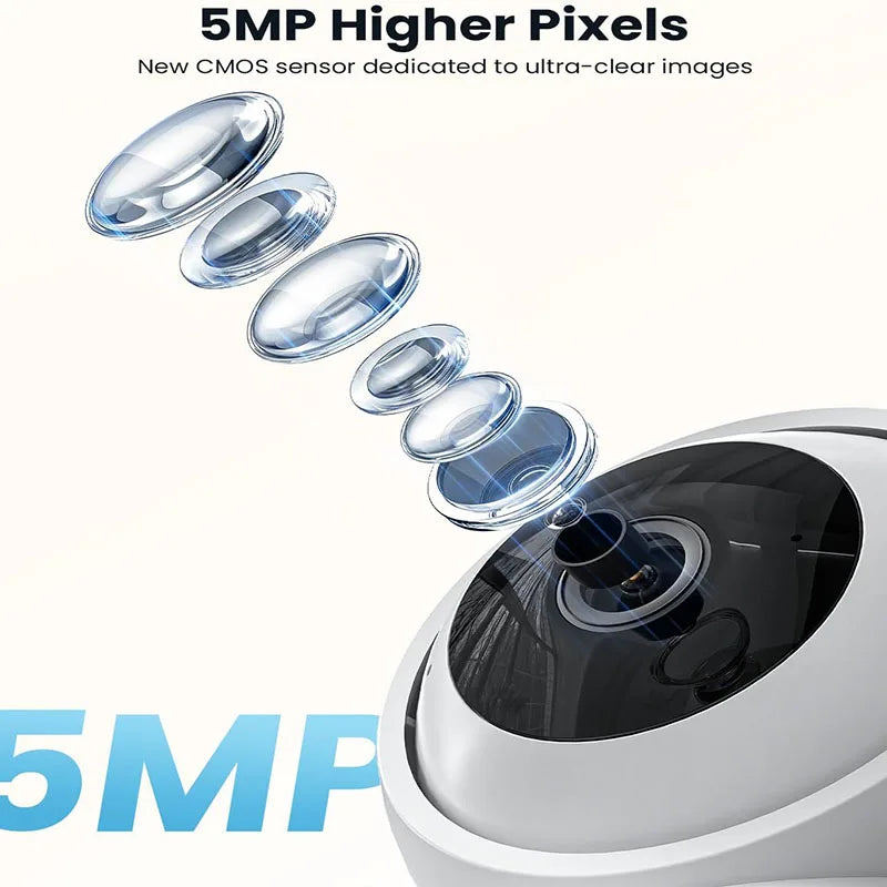 ieGeek 5MP Indoor Security Camera with 360° PTZ and Night Vision