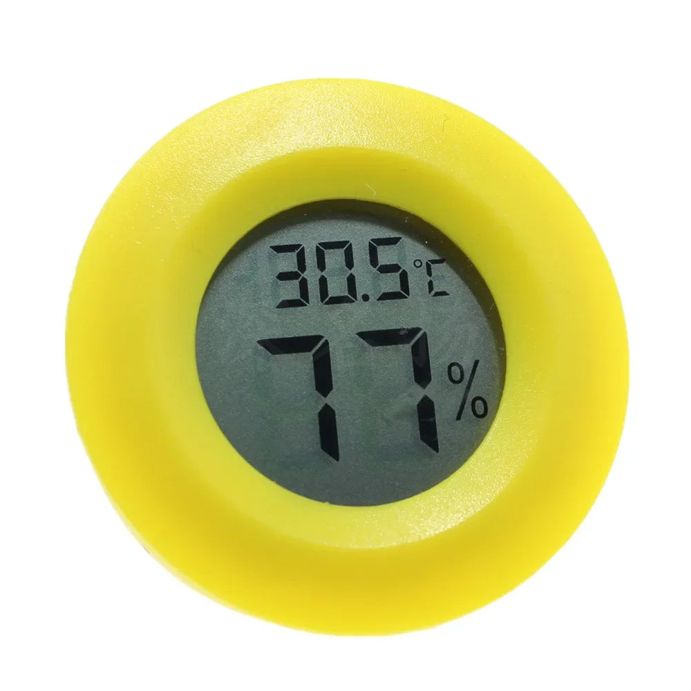 Round Digital Thermometer and Hygrometer for Terrariums