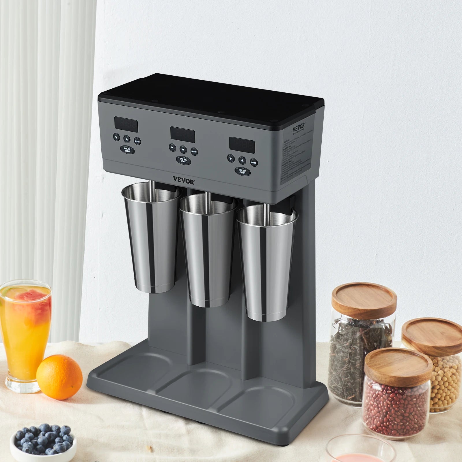 Double Head Milkshake Maker 375W x2 Commercial Drink Mixer