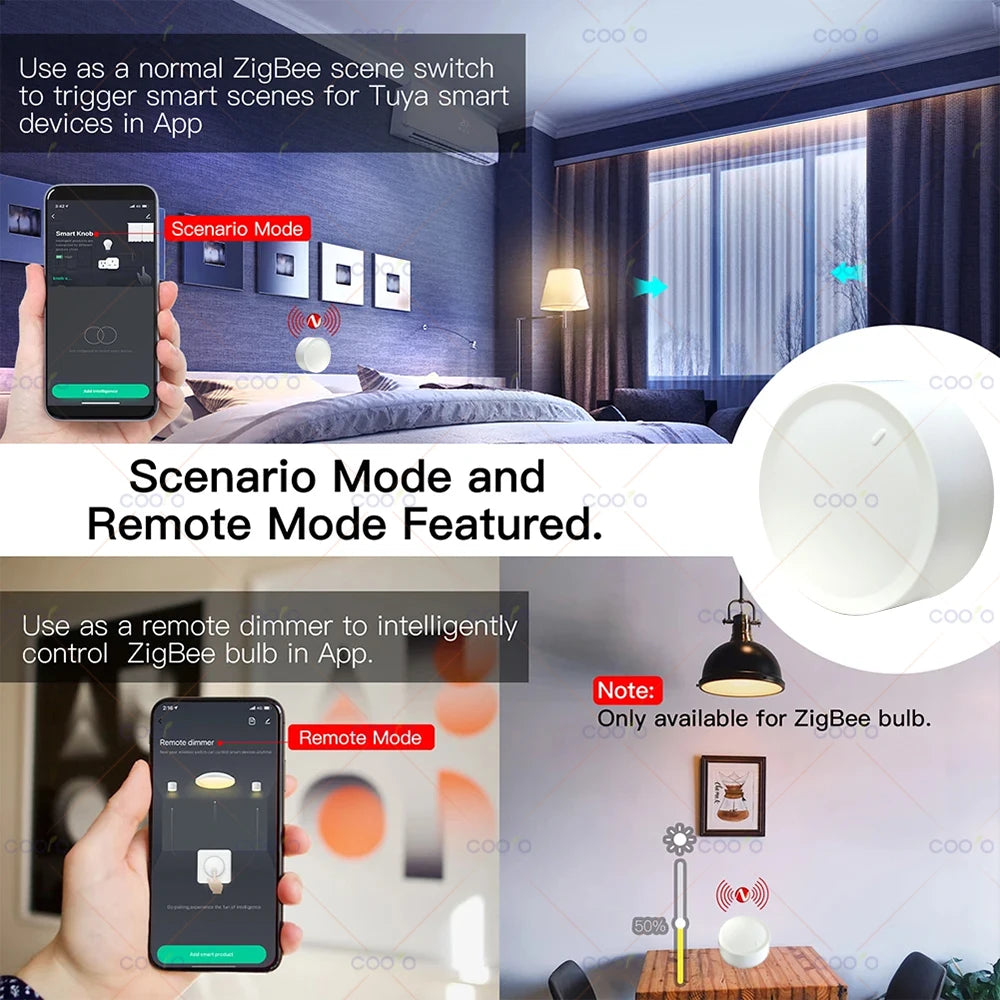 Perilla y Botón de Paleta Inteligente Tuya Zigbee