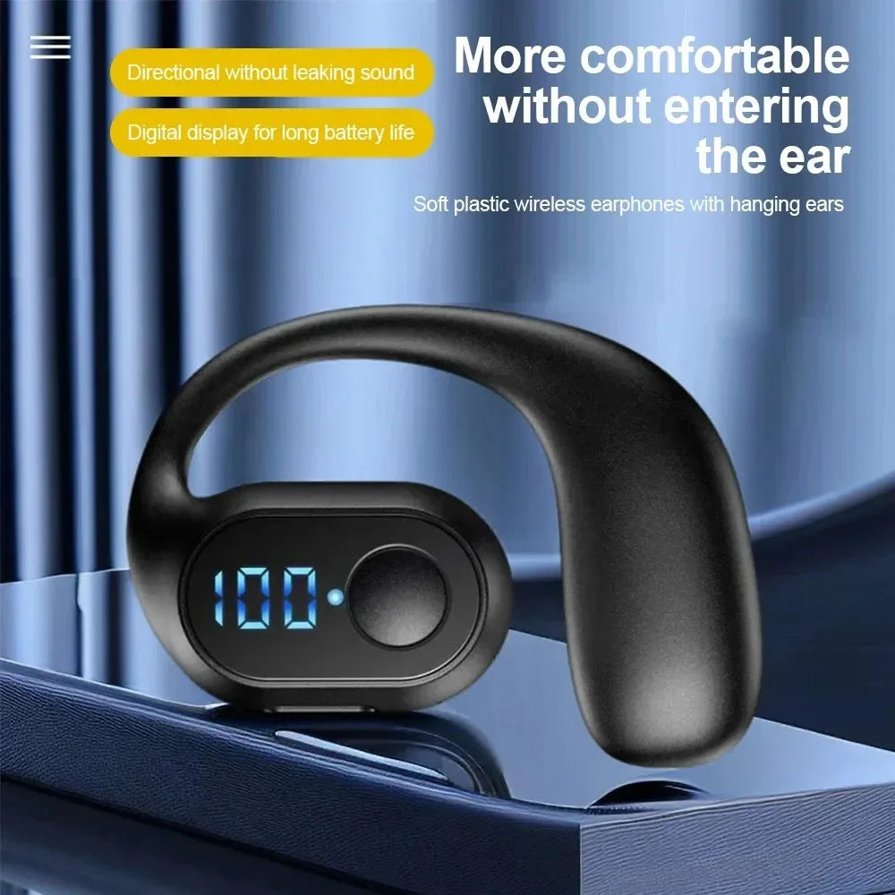 Auricolare Bluetooth 5.3 con gancio, monoauricolare