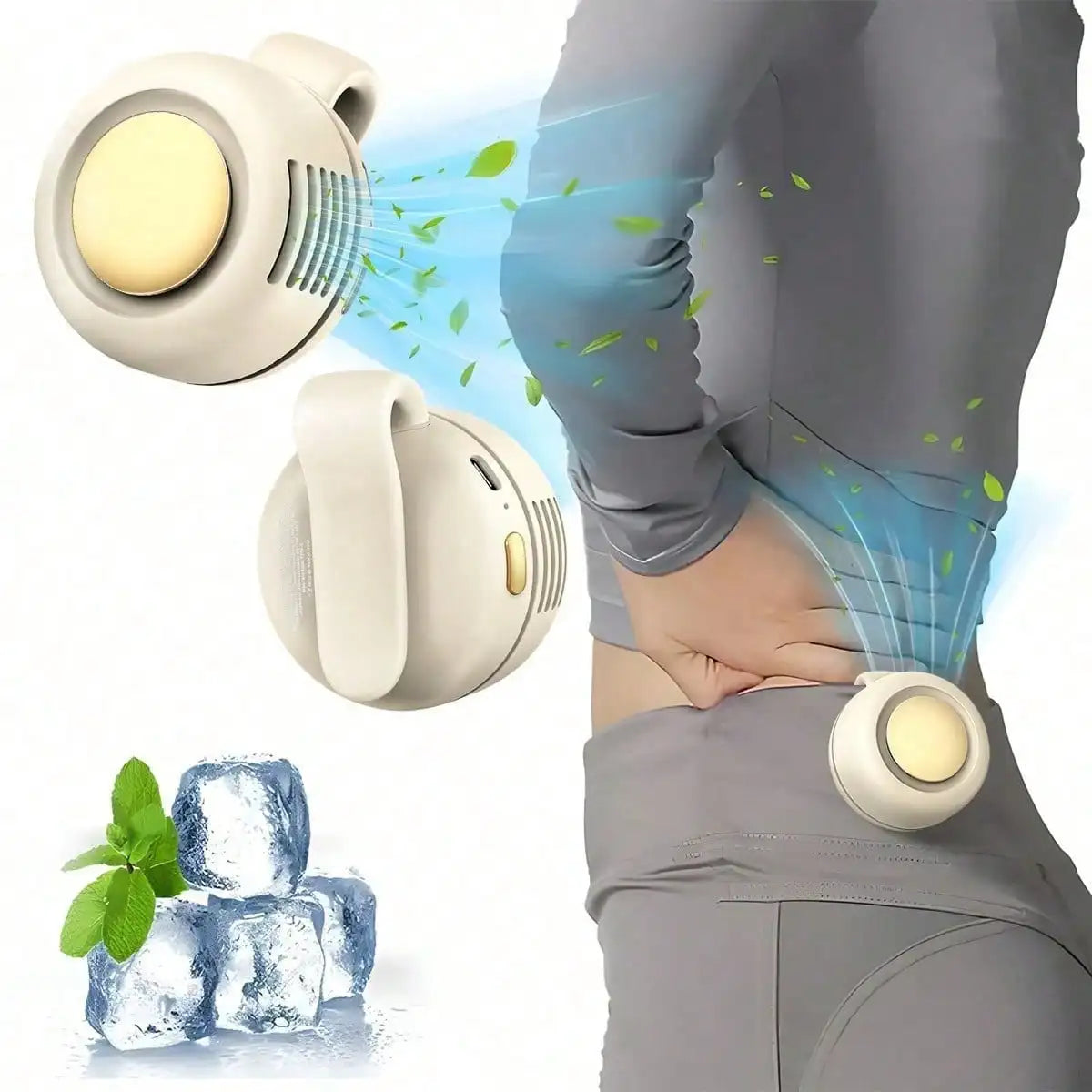 Clip-On Bladeless Fan with 3 Speeds for Hands-Free Cooling