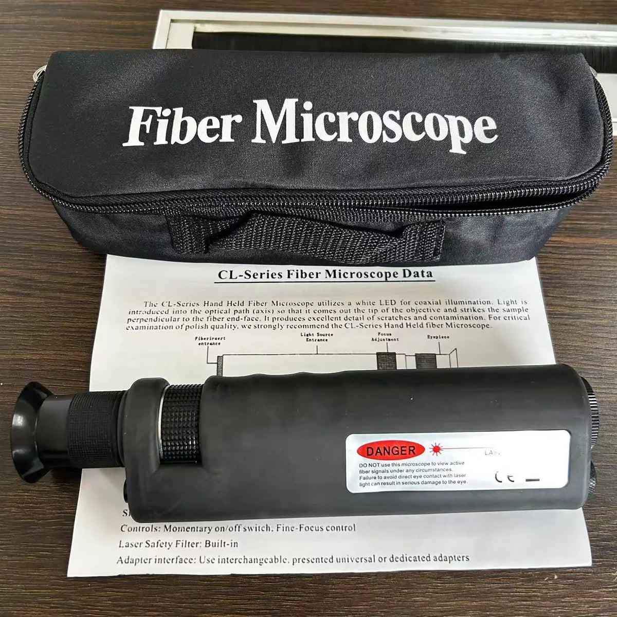400x draagbare vezelinspectie-microscoop