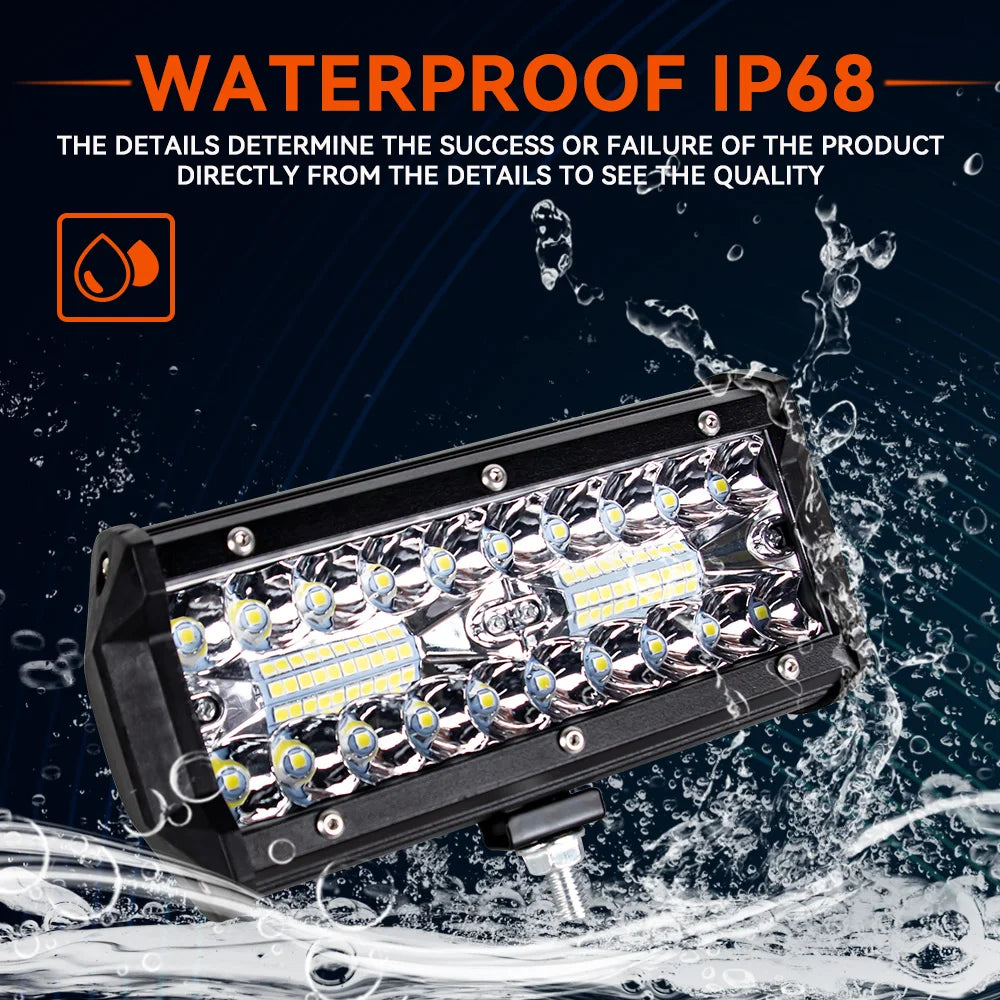 12V 24V LED Work Light Bar 4 Inch Square Offroad Light