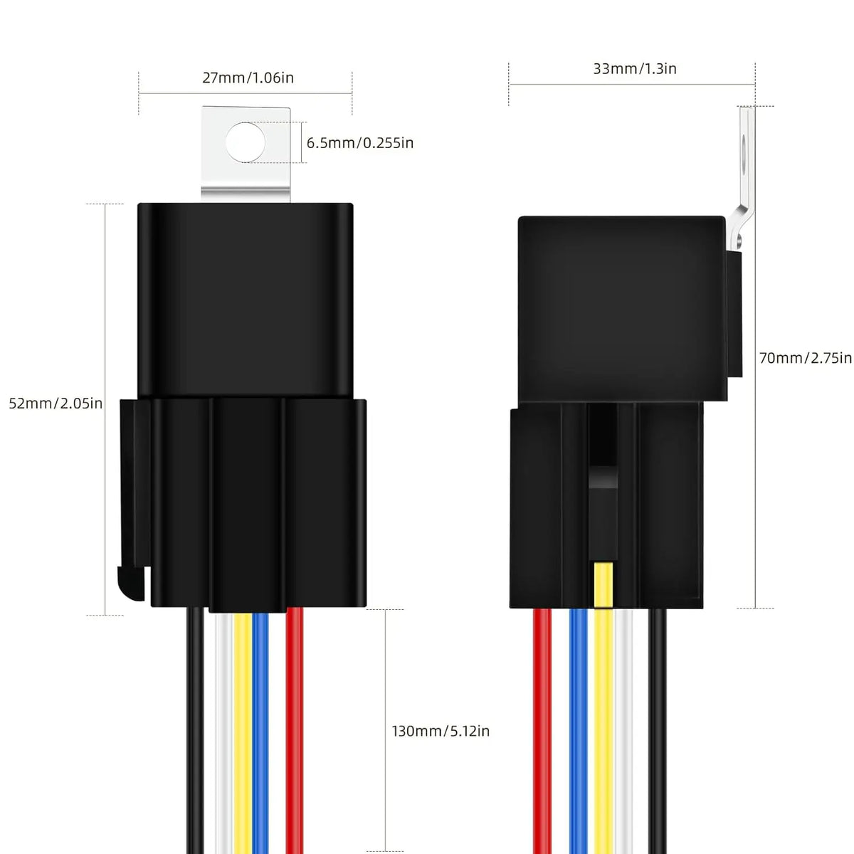 Relè a 5 pin da 12 V con cablaggio, 40 A