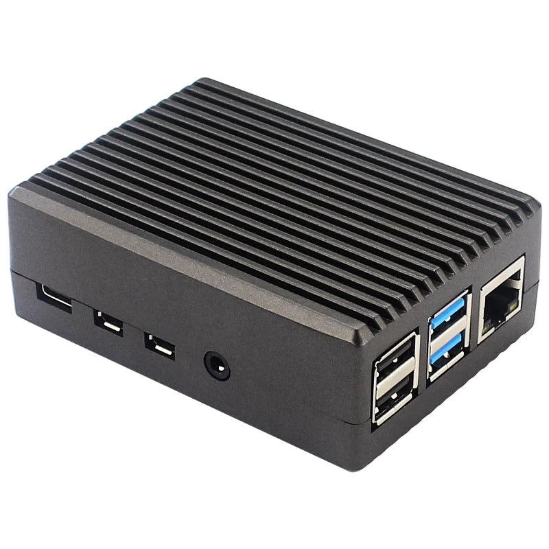 Skal till Raspberry Pi 4 Model B med dubbla minikylfläktar, skyddande kylhölje i aluminiumlegering för RPi 4 4B