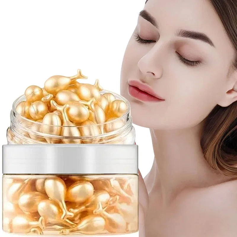 50Pcs Collagen Face Care Capsules Serum Spot Acne Wrinkle Remover Firming Whitening Hyaluronic Acid Essence Skin Care New style 
